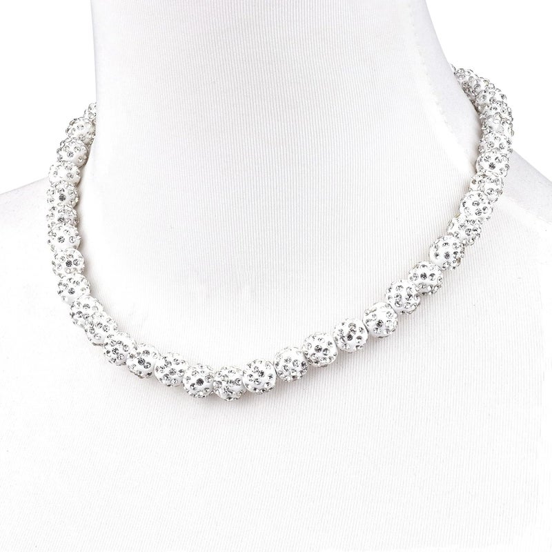 Krfy Baseball Necklaces for Boys, Bling Rhinestone Beaded Necklaces for Women Men, Diamond Baseball Drip Necklace Ice Bead Necklaces Inspired Sports Jewelry, 17.7 Inches, Age：Over 8 Years Old - Image 1